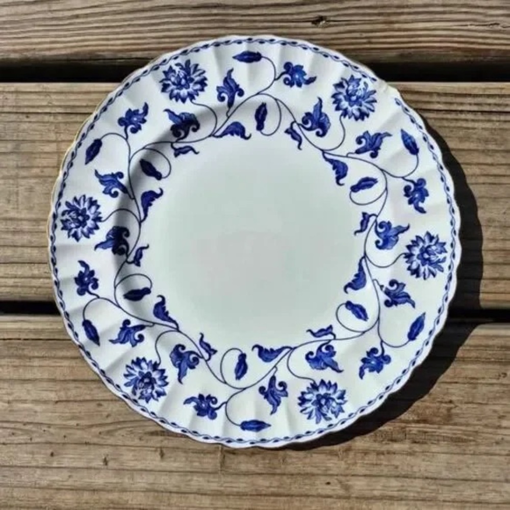 Spode Blue and White Floral Plate